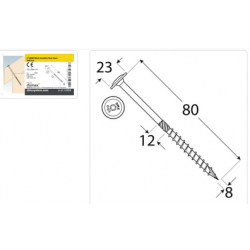 DMX 320808 	CT 08080 Wkręt ciesielski 8x80 - (50/op) 